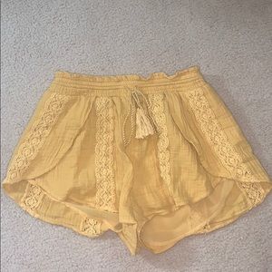 Mustard yellow shorts